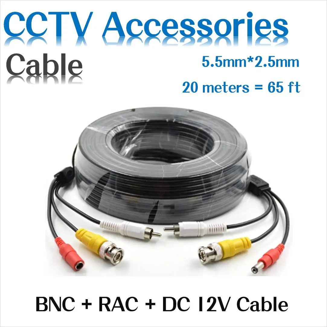 bilder für BNC DC MIC Video Power MIC Siamese Kabel 65ft 20 mt für CCTV Surveillance Analog AHD Kamera DVR Kit bilder für BNC DC MIC Video Power MIC Siamese Kabel 65ft 20 mt für CCTV Surveillance Analog AHD Kamera DVR Kit