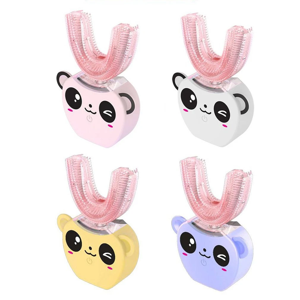 

Original 360 Degree Sonic U Shape Cartoon Children Silicone Automatic Electric Toothbrush Teeth Whitening For 8-15 years old Kid