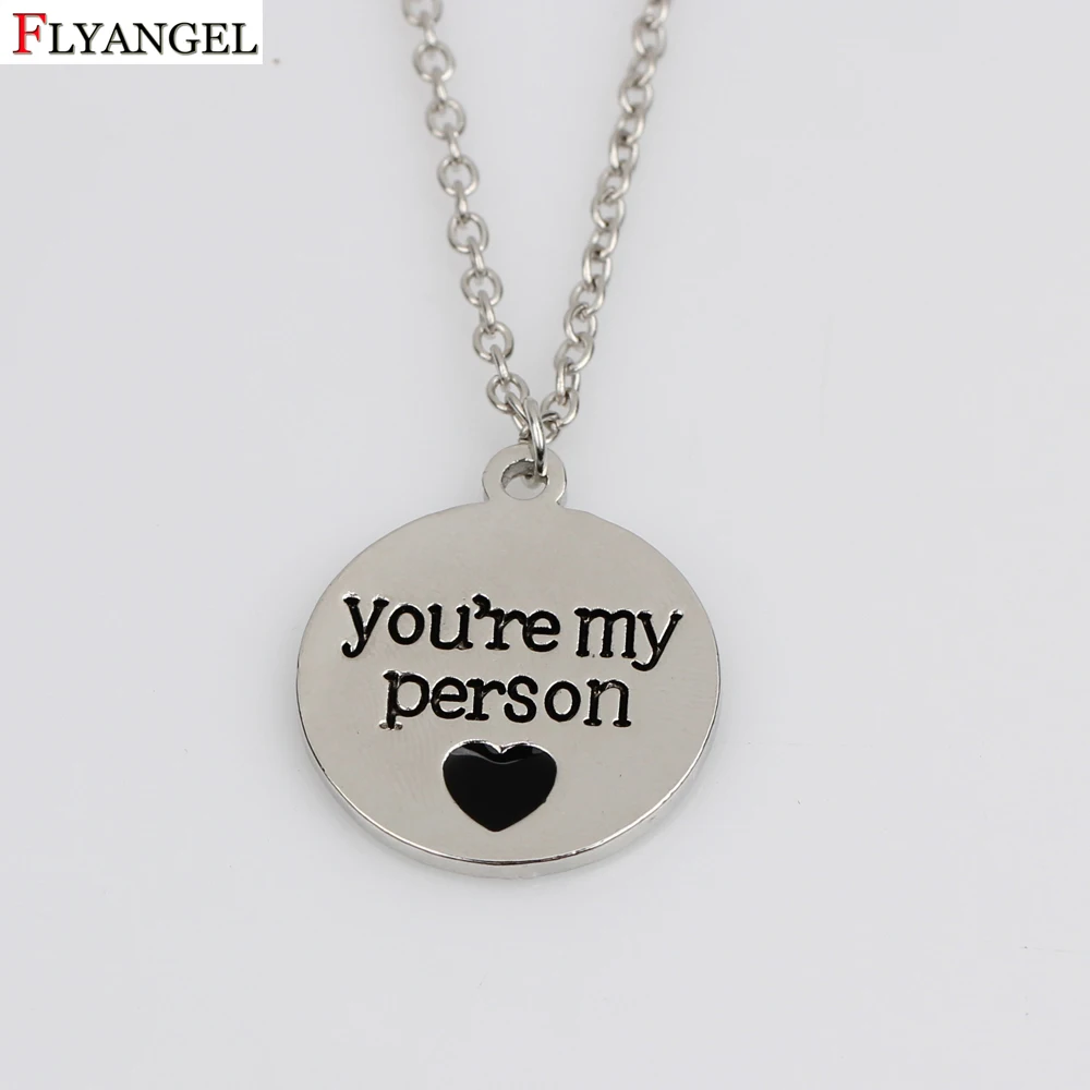 

Couples Jewelry You're my person Heart Necklaces Lovers Necklace Stainless Steel Love Pendants Necklace Valentine's Day Gift
