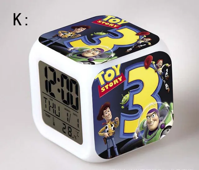 Toy story buzz lightyear Alarm Clocks,Glowing LED Color Change Digital