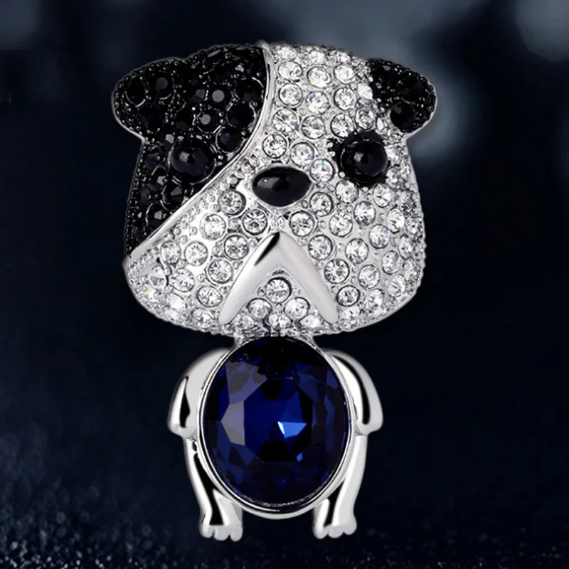 Blue Год милые Rhinestone Собака животных Шпильки для Для женщин детская одежда для девочек Интимные аксессуары Для женщин панк хиджаб Шпильки аксессуар Шапки Bijoux - Окраска металла: Blue