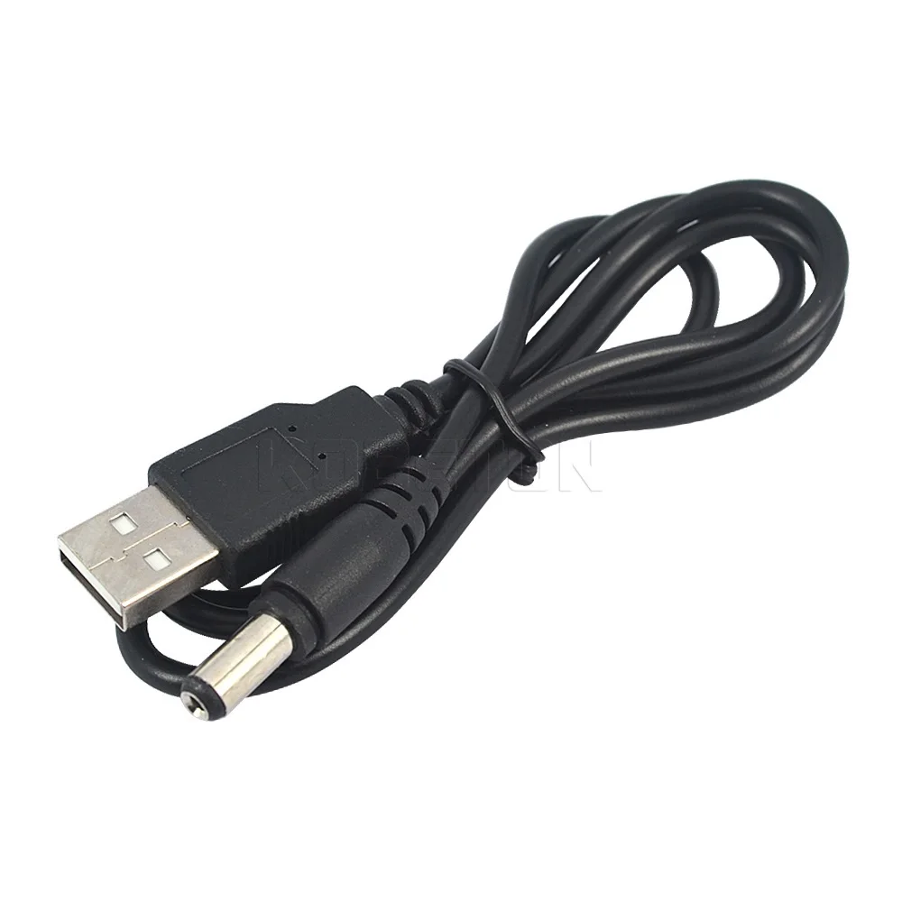 

kebidu USB Charger power Cable to DC 5.5 mm plug / jack USB Power Cable (Not Data Cable) USB 5V interface converter cable