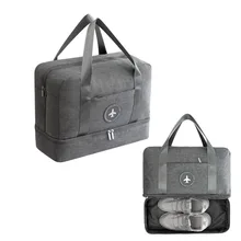 HHYUKIMI Фирменная Дорожная сумка Новая катионная Ткань Водонепроницаемая Большая вместительная двухслойная Пляжная Сумка Портативные дорожные сумки куб для упаковки багаж органайзер для хранения одежды