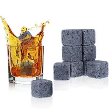 9pcs Natural Whiskey Stones Sipping Ice Cube Whisky Stone Whisky Rock Cooler Wedding Gift Favor Christmas Bar Cold Glacier Stone