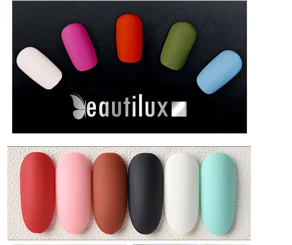 Beautilux Velvet Matte Top Coat Rubber Finish Soak Off Gel Nail Polish Top Coat UV LED Gels Nail Varnish Lacquer Nails Art 10ml (4)