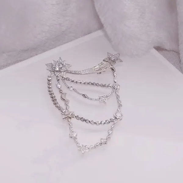 

Designer Fashion 925 Sterling Silver Jewelry 3A Cubic Zirconia Party Brooch