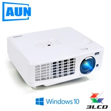 AUN Windows10 Projector, Ubeamer1S, 3LCD Projector, 4000 Lumens, 1024×768. Set in WIFI,Bluetooth, HDMI. (Optional Ubeamer1) TV