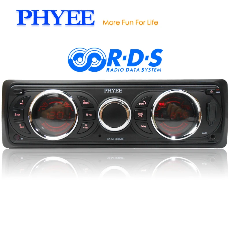  1 Din Detachable Car Radio RDS Autoradio Bluetooth Stereo Audio A2DP Handsfree AM FM USB SD AUX ISO
