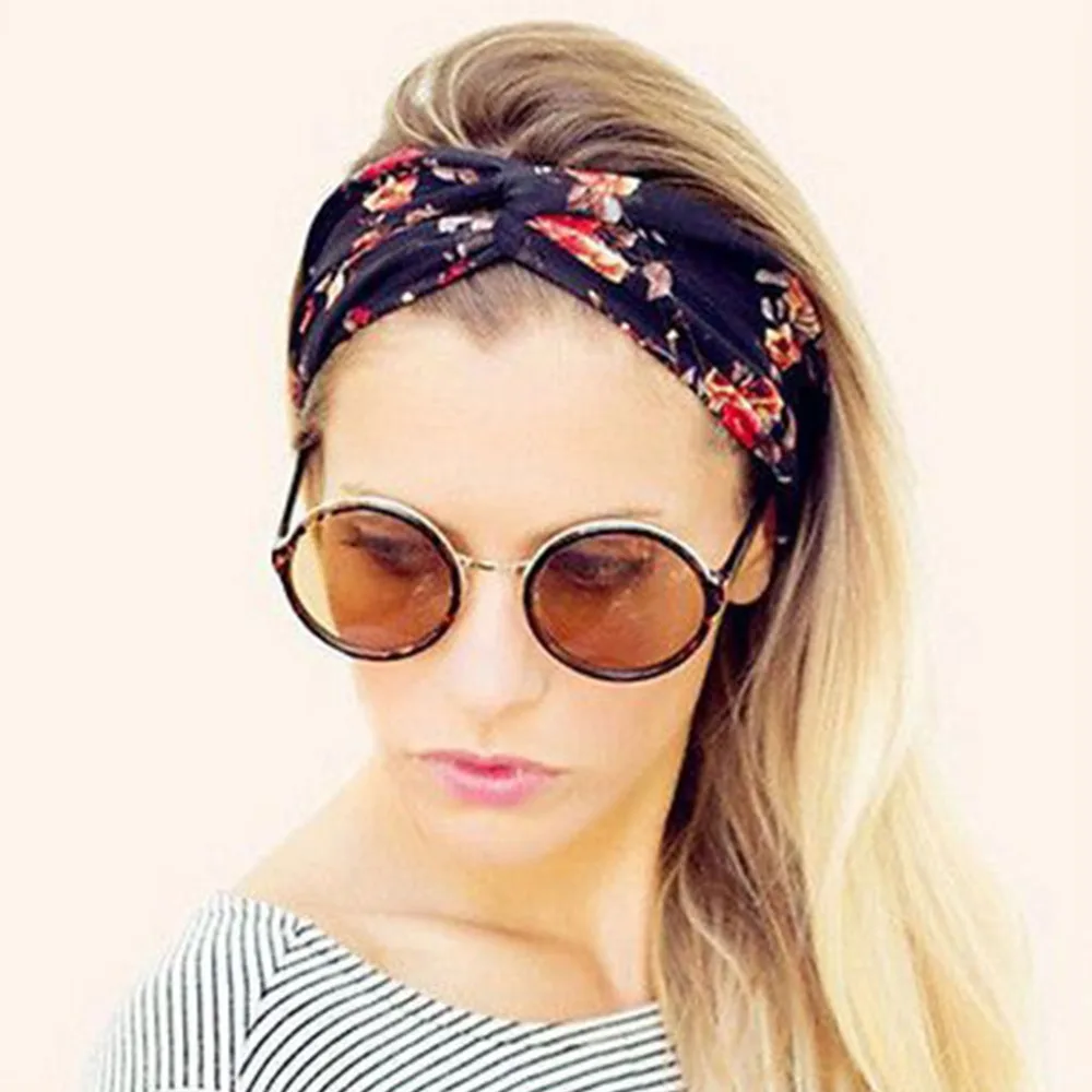 

Women Cute Bow Hairband Bohemian Floral Headband Wedding Festival Beach Hairwear
