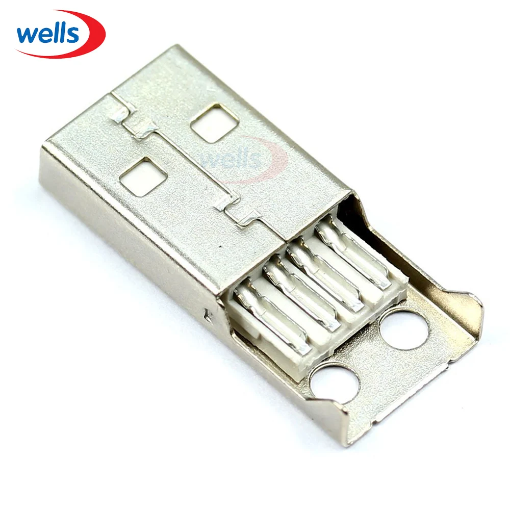 5 шт. A Тип USB разъем 4 контактный с черным пластиковым покрытием|connector 4pin|connector