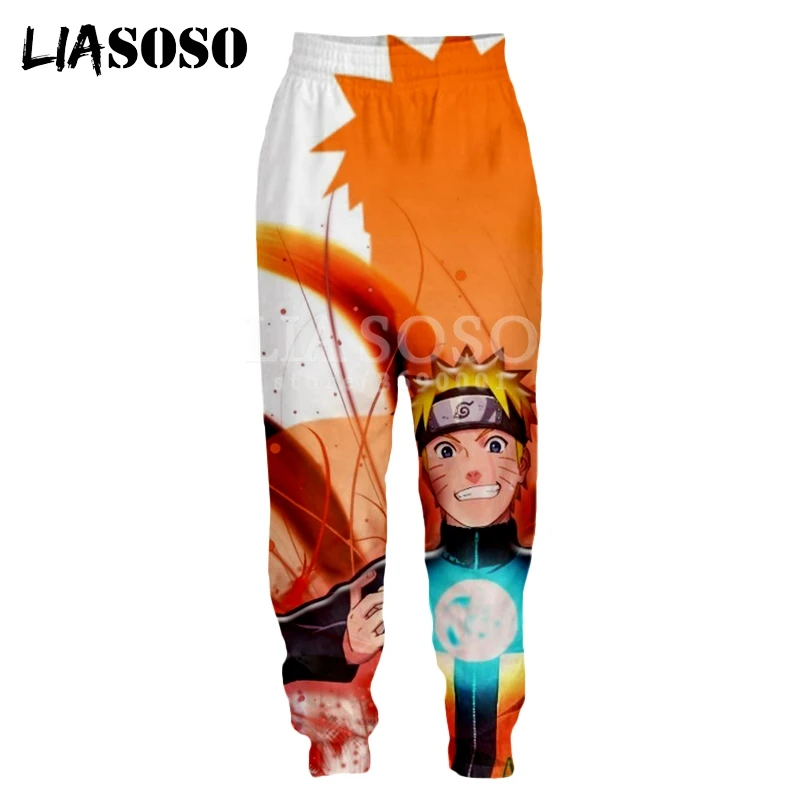 LIASOSO Новые мужские и женские тренировочные брюки с 3D принтом японское аниме Наруто Uzumaki Sharingan повседневные спортивные штаны брюки для бега X1136 - Цвет: 5