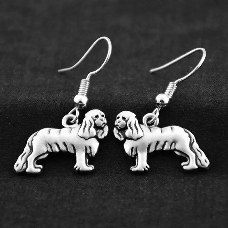 3D Vintage Cocker Spaniel &amp Springer Dog Drop Earring Brincos Boho Big Earrings For Women Fashion Jewelry Bijoux Femme | Украшения и