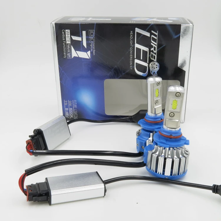 9005 T1 turbo H7 H11 H8 H9 H10 9006 70 Вт/комплект 7000LM LED комплект для переоборудования фар 6000 K 12000