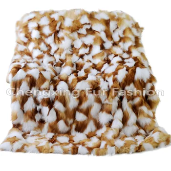 

CX-D-56 2016 New Throw Luxury Genuine Fox Fur Blanket for Winter