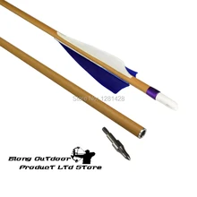 12 шт. углеродная стрела деревянная камуфляжная 3" 6,2 мм позвоночник 500 600 4" Турция перо точки стрельба из лука лук Открытый Спорт соединение изогнутые стрелы