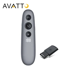 Cheap AVATTO H100 Spotlight 2.4GHz Wireless Digital Laser Presenter with Air Mouse Remote ,TF Card PPT Pointer Presenter for Meeting