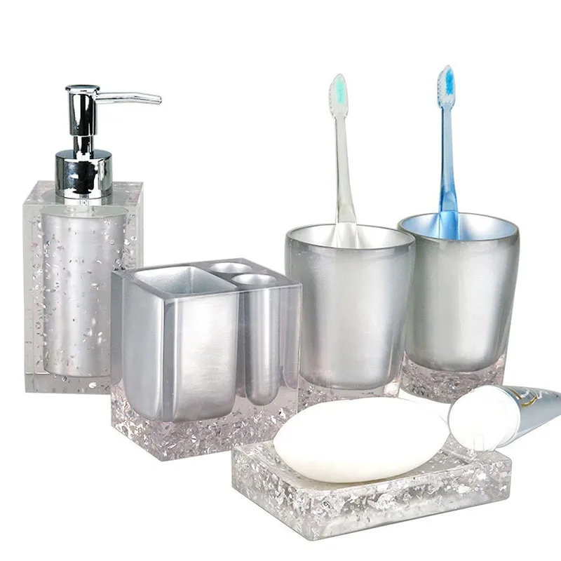 5 Pz Resina Set Bagno Accessori Per il Bagno Sapone + Spazzolino ... 5 Pz Resina Set Bagno Accessori Per il Bagno Sapone + Spazzolino ...