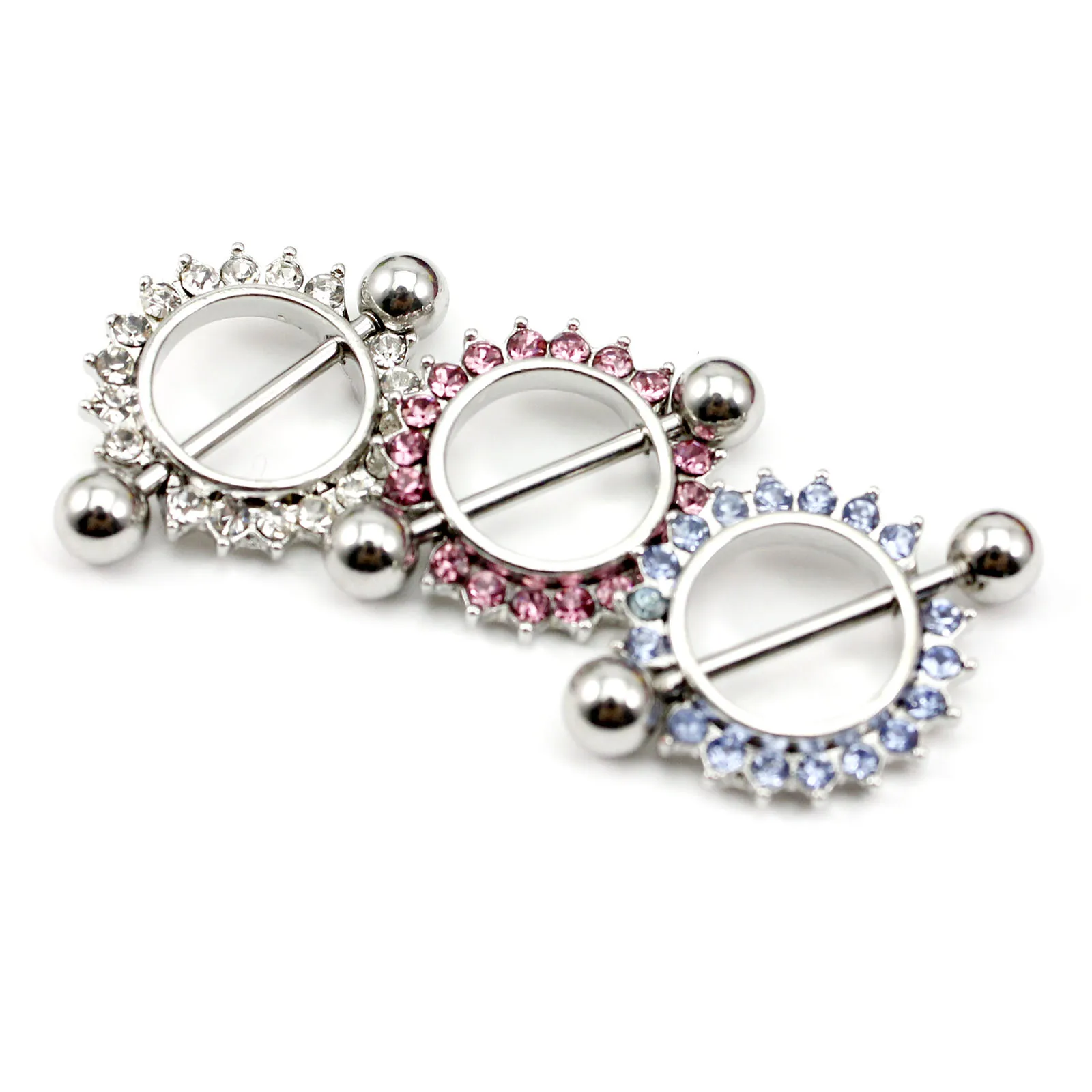 Fashion Body Piercing Jewelry Barbell Nipple Ring/Shield Sun Flower