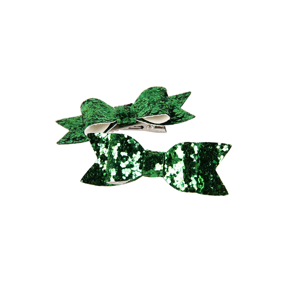 David Accessories блестящие кожаные аксессуары для волос, аксессуары для волос, бантики бантом, для детей Детские Волосы для девочек Клип заколки с украшениями, DIY аксессуары для волос, 1Yc5837 - Цвет: 55x20mm