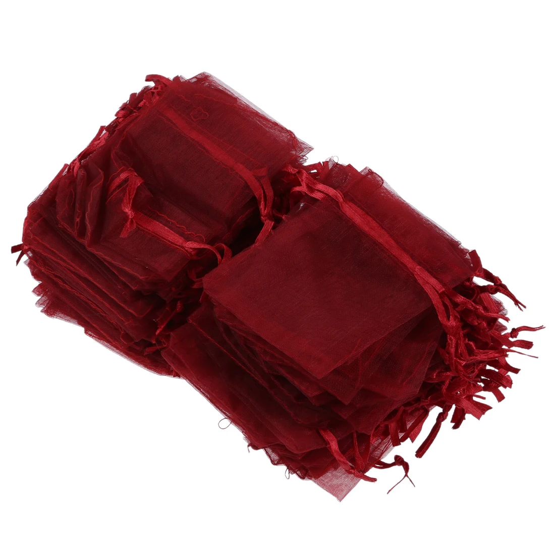 

100 Organza Bags Wedding Favour Candy bag gift Pouch Wine Red