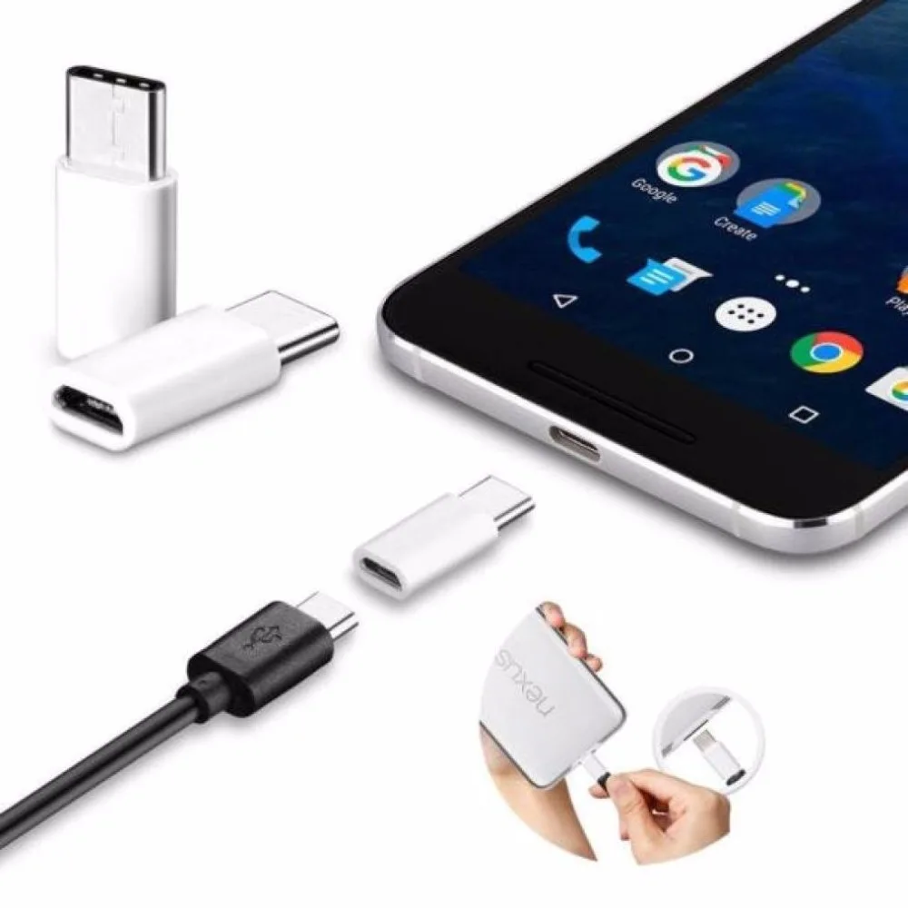 3 шт./лот Type C адаптер Micro USB для зарядный кабель MacBook Xiaomi mi a1 Oneplus 5T Honor 9 Samsung galaxy S8