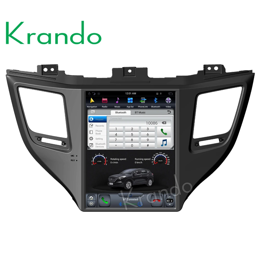 

Krando Android 8.1 10.4" Tesla Vertical screen car audio radio gps player for Hyundai Tucson IX35 2015-2017 multimedia system