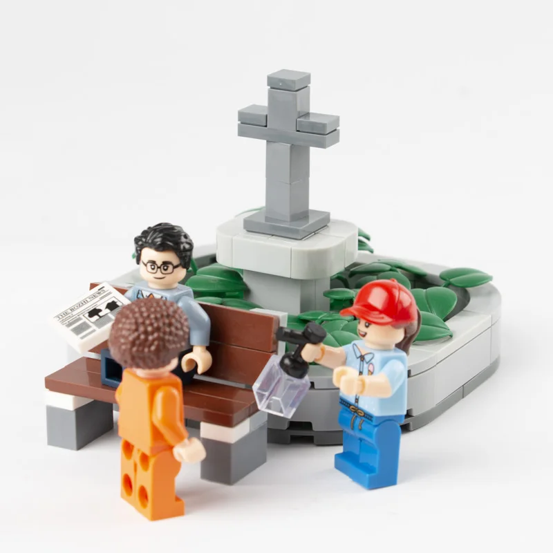 MOC Building Blocks City Parts Park Bench Street Garden Parterre Plant Assemble Bricks DIY Gift Toy for children Compatible D061