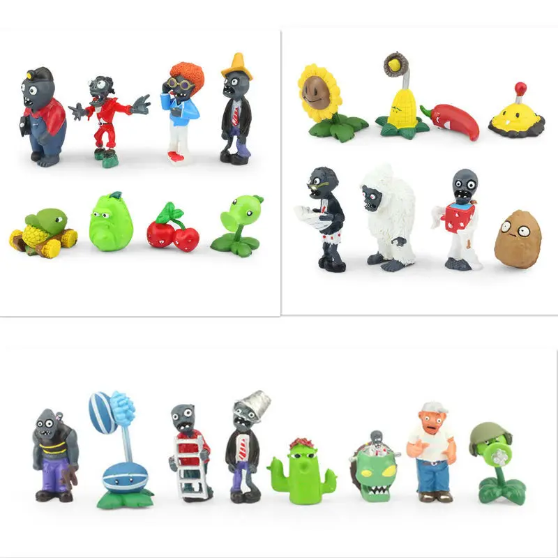 Фигурки Растения против Зомби из ПВХ 24 шт./лот 3 8 см|plants vs zombies|plants zombiesplants zombies figures |