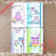Стиль Модный милый очаровательный мини портативный Сова Жесткий чехол бумажная записная книжка, дневник школьная Памятка блокнот один набор 4 шт