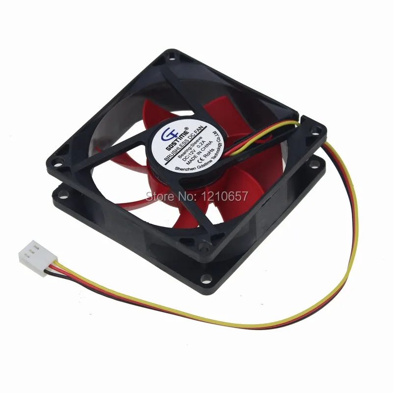 10 шт. в партии Gdstime 80 мм x 25 вентилятор корпуса 12 В PC CPU компьютерное охлаждение 3