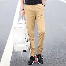 Uwback мужские летние спортивные штаны бренд длиной до щиколотки хлопковые повседневные эластичные брюки талия низ спортивный костюм на молнии модные брюки XA549