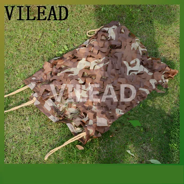 

VILEAD 1.5M x 5M (5FT x 16.5FT) Desert Digital Camo Netting Military Army Camouflage Net Outdoor Awning Shelter for Hunting Tent
