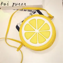 kai yunon Female Fashion Personality Round Lemon Shoulder Bag Sep 9