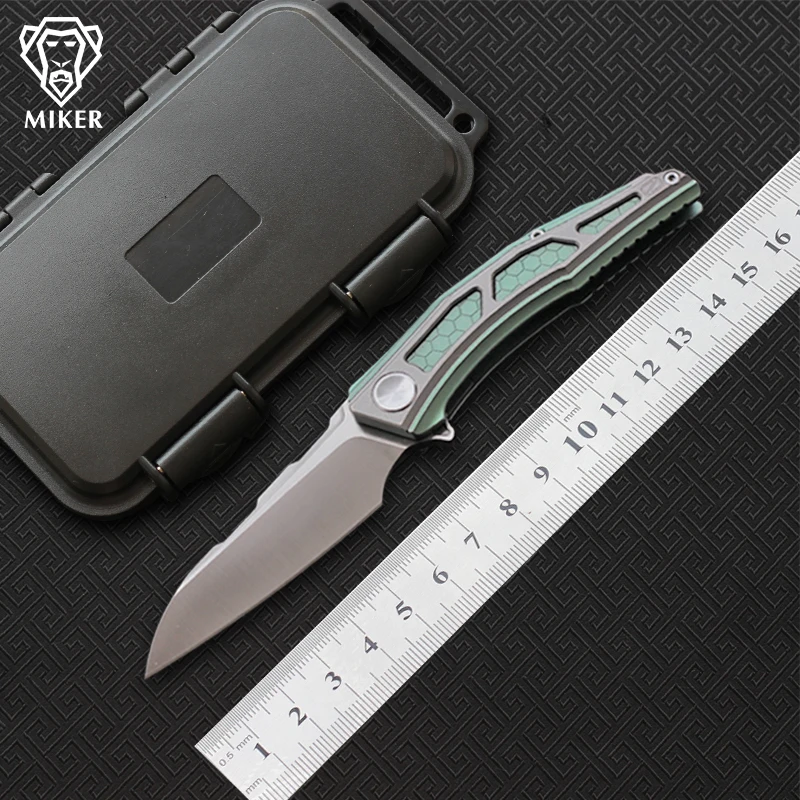 

MIKER STEDEMON A02 folding blade knives Blade:CTS-204P(Satin) Handle:TC4 Outdoor camping hunting pocket fruit knife EDC tools