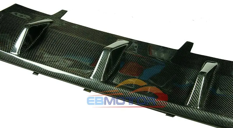 Real Carbon Fiber R-Line Style Rear Bumper Lip Diffuser Spoiler For Volkswagen CC 4Door Dual Side Dual Exhaust Sedan 2012UP