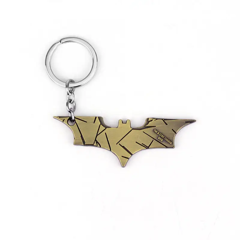 DC Comics мститель Фильм Супермен брелок с Бэтменом брелок Porte clef брелок подарок для мужчин и женщин Сувенирный брелок для ключей - Цвет: Bronze