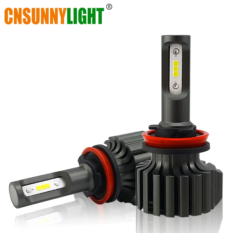 

CNSUNNYLIGHT H4 H7 Slim CSP LED Car Headlight Bulbs H11/H8 H1 9005 9006 H13 9004 H27 H3 42W 7000Lm 5500K Auto Headlamp Fog Light