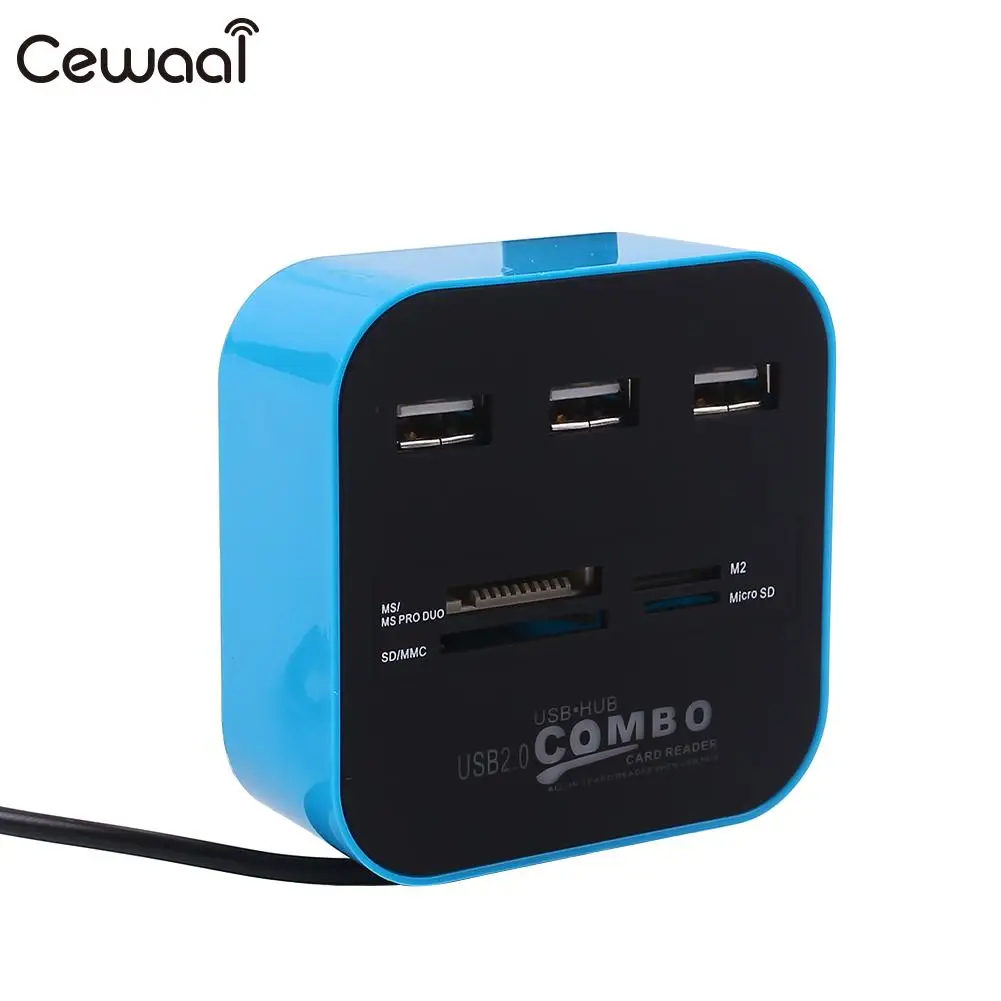 Все в 1 USB 2 0 Multi Card Reader SD TF M2 MS Combo концентратор высокое скорость для ПК | Электроника