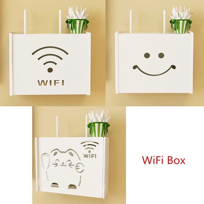 Многофункциональная полка беспроводная настенная из ПВХ с Wi Fi|Коробки и ящики