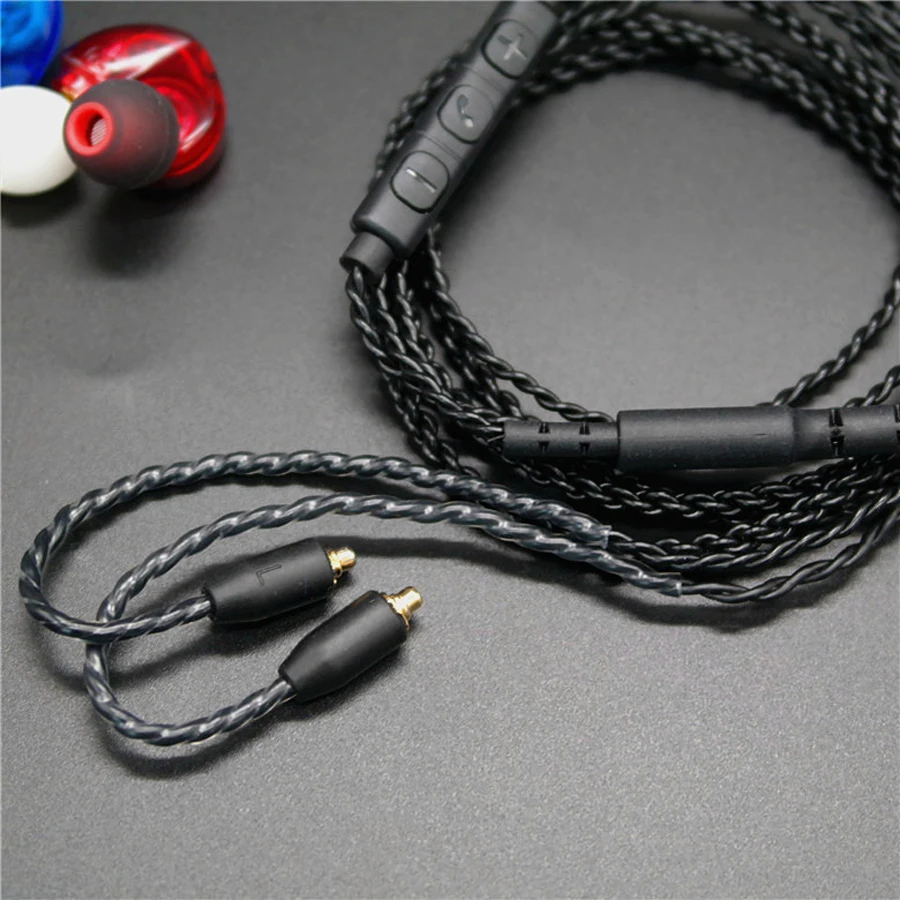 Наушники вкладыши MMCX для Shure SE215 SE535 SE846 UE900 обновленная замена 14 ядер медный витой