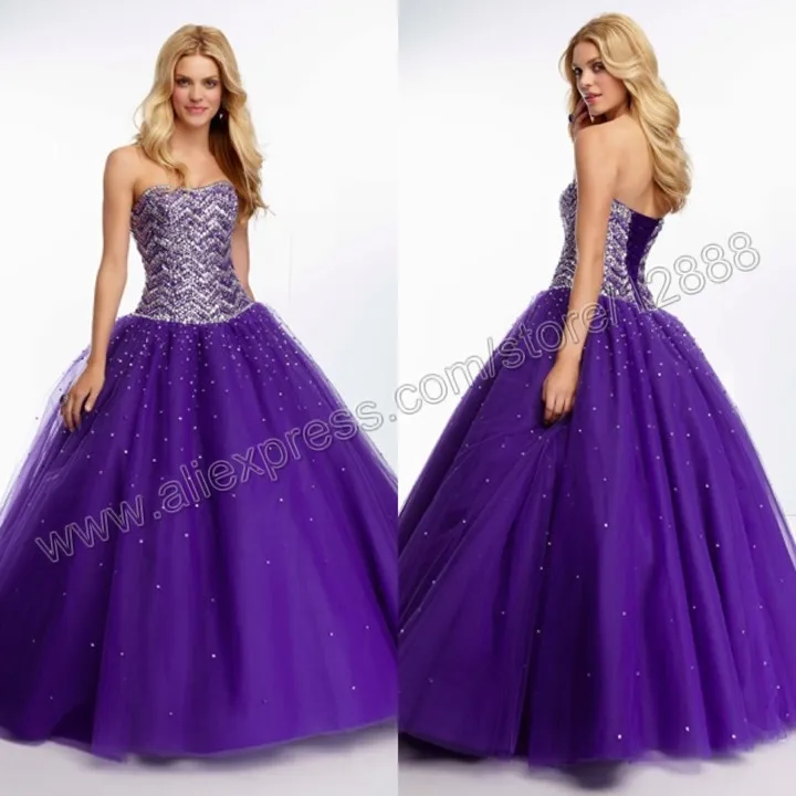 Purple Cinderella Prom Dresses