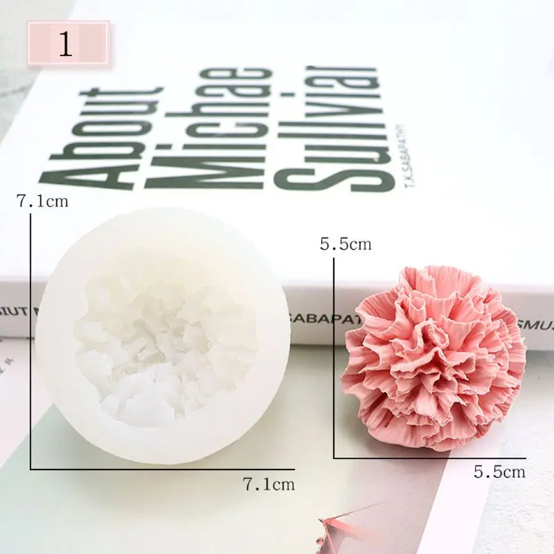3D Гвоздика форма для выпечки в виде цветка Плесень ручной работы Мыло Свеча для торта смолы формы