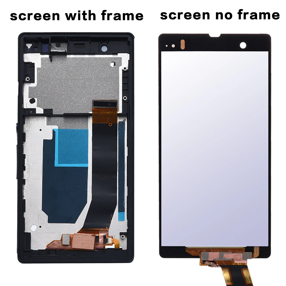 5 дюймовый оригинальный дисплей для SONY Xperia Z ЖК сенсорный экран с рамкой сменный