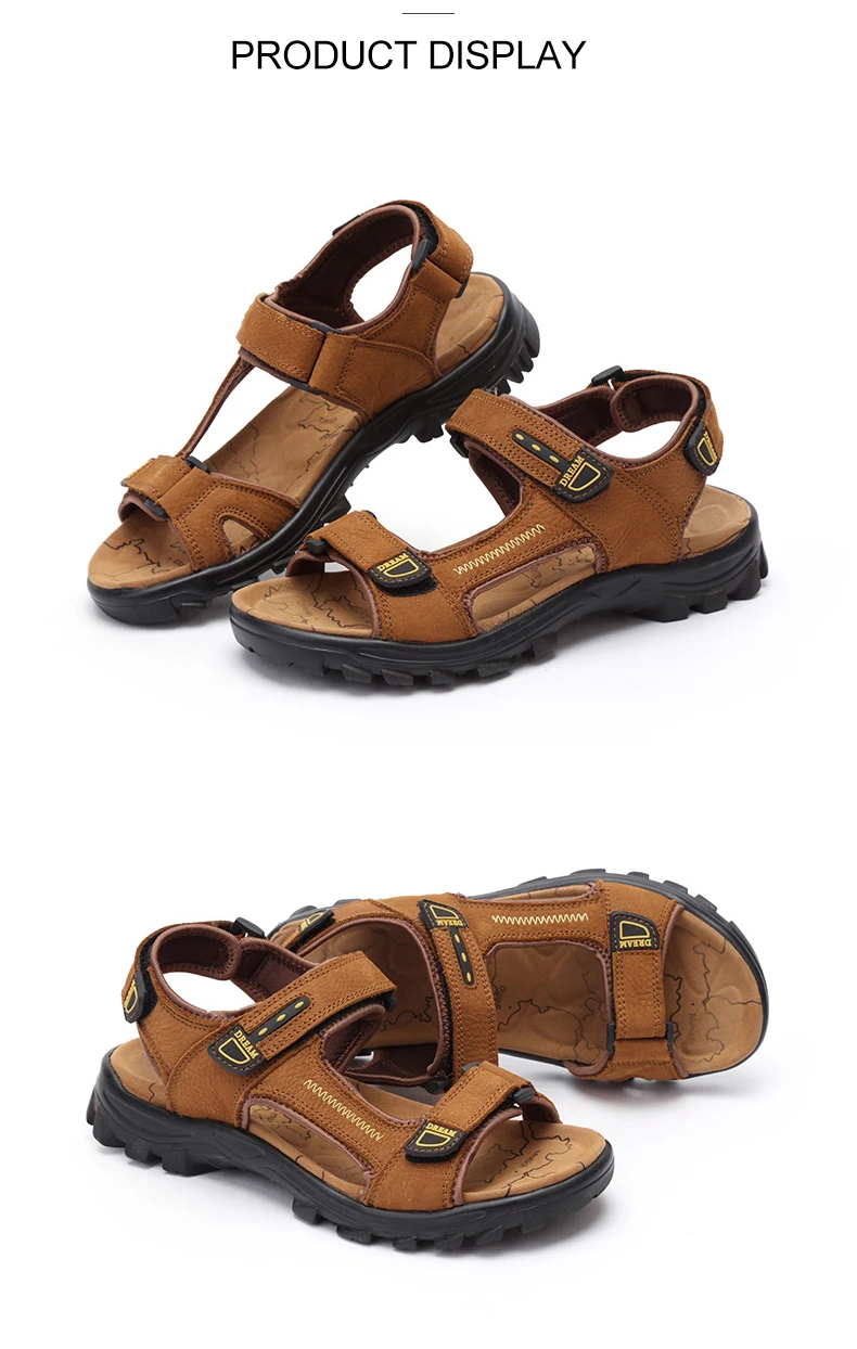 Г., мужские пляжные сандалии из натуральной кожи мягкие и удобные уличные сандалии мужские походные сандалии крутая Летняя обувь