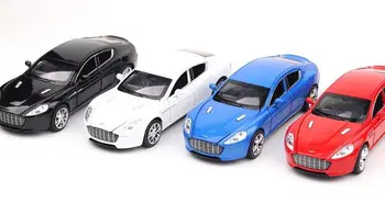 

New 1:32 model simulation Baby toy Alloy Sports Car Sound Light Pull Back Toy Car for Aston Martin sport toy gift