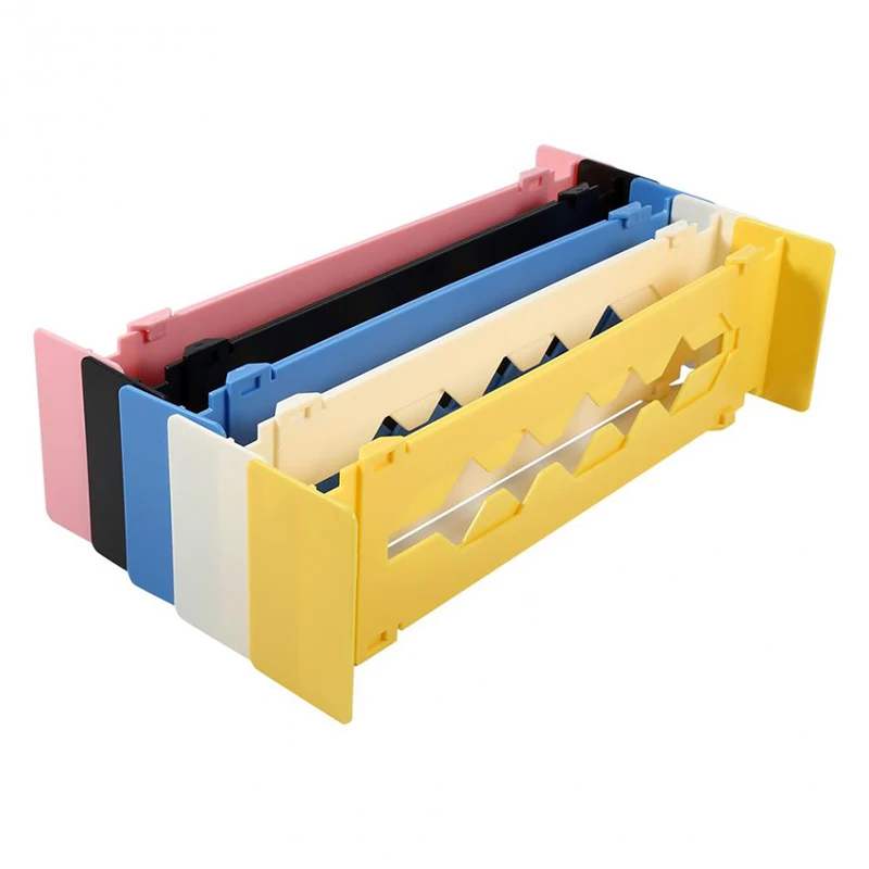 5 цветов Пластиковые регулируемые разделители для ящиков Органайзер выдвижной стрейч разделительная доска для хранения многоцелевой DIY домашний офис