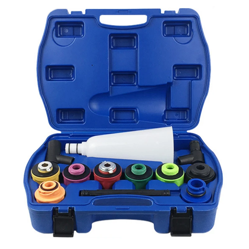 

Car Topping Up Engine Oil Funnel Set Adaptor 12PCS Spillproof Oil Filter Tool Kit Filling System Auto Repair Plastic Filler