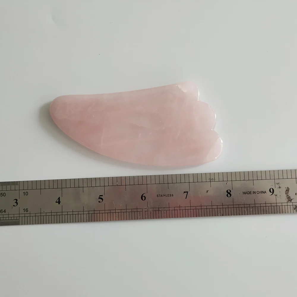 Natural Rose Quartz face slimmer Tools Guasha Scraping Tool  (6)