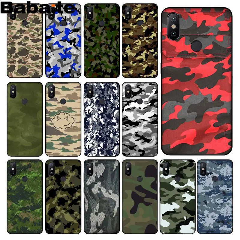 

Babaite Camouflage Pattern Camo military Army Colorful Cute Phone Case for xiaomimi 6 8 se note2 3 mix2 redmi 5 5plus note 4 5 5