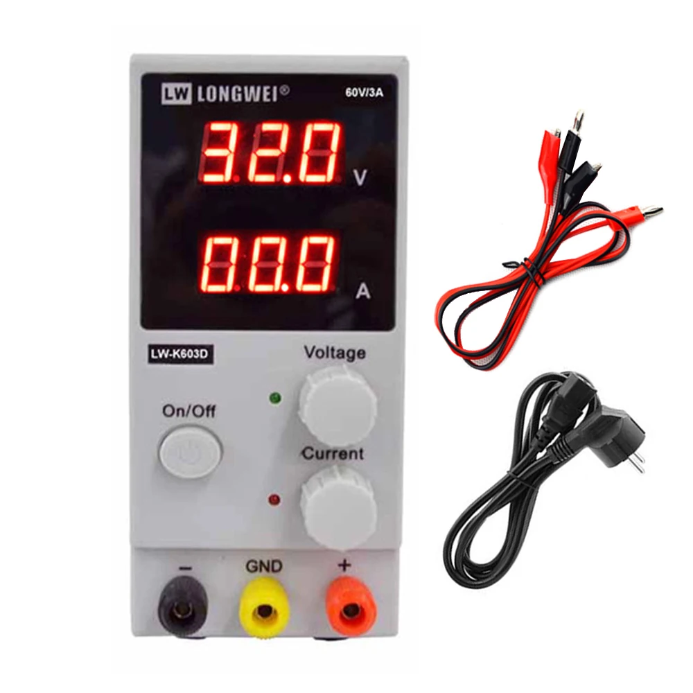 

LW-K603D 60V/3A DC Power Supply LED Digital Display Adjustable Laboratory Integrated Circuit Regulated Switching Power Supply